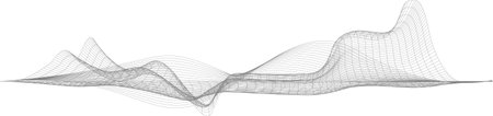 Gray abstract mesh wave on white background. Design element for presentations, covers, outposts, web...
