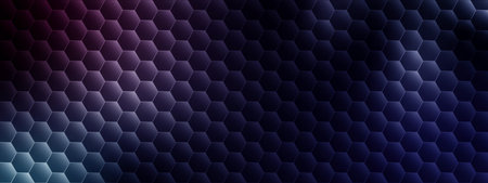 Abstract geometric background featuring a hexagonal grid in dark tones, ideal for data...