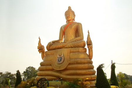 The Big Buddha in thailand temple.の写真素材