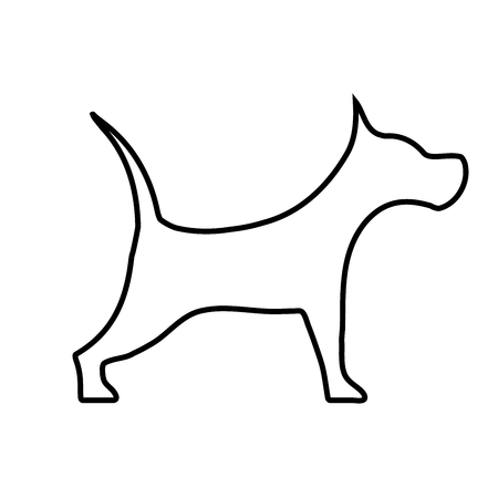 Black vector dog - icon, sign, symbolのイラスト素材