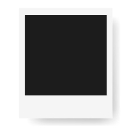 Polaroid Realistic photo frame isolated on white background. Polaroid Mockupの写真素材