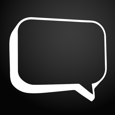 Speech balloon line art vector icon for apps and websites.のイラスト素材