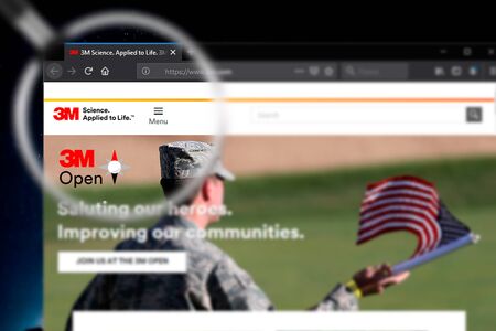 Novosibirsk, Russia - June 18, 2019 - Illustrative Editorial of 3M Company website homepage. 3M...