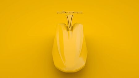 3D rendering of a Water Scooter isolated on yellow background.の写真素材