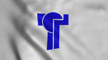 Flag of Tempe, city of Arizona, United States of America. 3d illustration