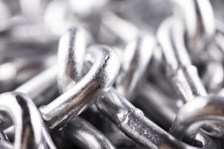 new luminous silver chain pile close upの写真素材