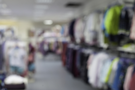 specially defocused blurred photo of clothing shopの写真素材