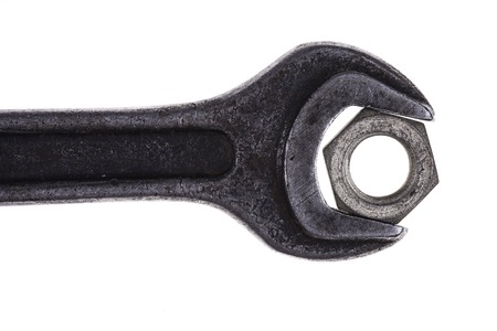 wrenches close up isolated on white background