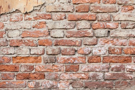 grunge texture of old red brick wall