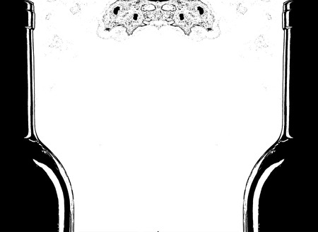 perfect wine bottle silhouette close up backgroundの写真素材