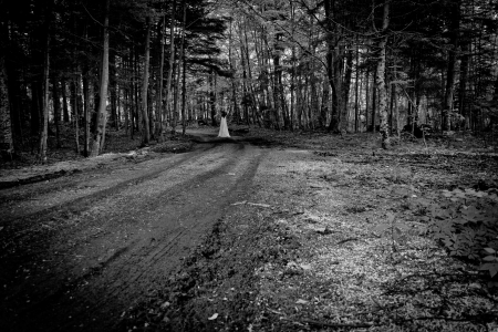 Horror scene of a scary womanの写真素材