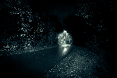 Horror scene of a scary womanの写真素材