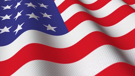 United States waving flagの写真素材