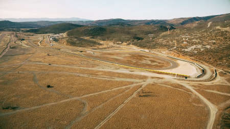 Aerial view of Grobnik circuit track near Rijeka, Croatia, Europeの写真素材