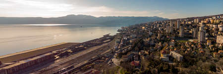 Aerial view of city. Rijeka, Croatia.の写真素材