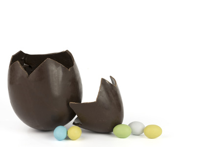 Broken chocolate Easter egg