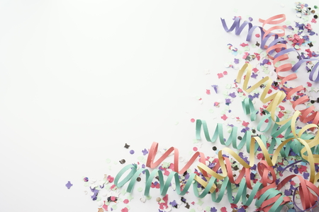 confetti, streamers backgroundの写真素材