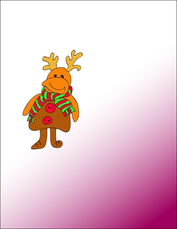 Toy deer is dressed in coatの写真素材