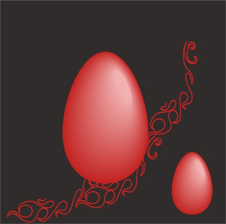 symbol Egg on black backgroundのイラスト素材