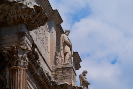 The Coliseum ancient antique amphitheatre Rome Italyの写真素材