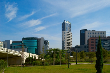 modern buildings with lace fronts Spainのeditorial素材