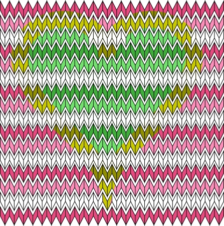 Spring romantic background in pink with heartsのイラスト素材