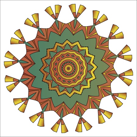  Lace color paisley floral colorful ethnic ornament kaleidoscopeのイラスト素材