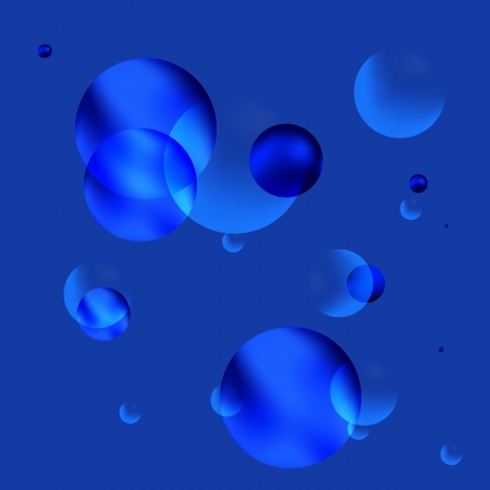 Blue magical glowing beautiful Christmas balls on blueのイラスト素材