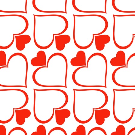 romantic red seamless pattern with hearts holiday Valentine