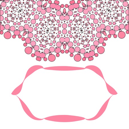 set of Lace color floral colorful ethnic ornament kaleidoscopeのイラスト素材