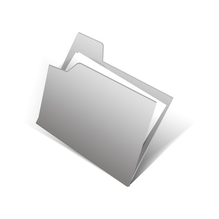 Folder for papers black and white vector label isolated on white backgroundのイラスト素材