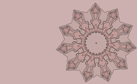Lace pink floral colorful ethnic ornament kaleidoscopeのイラスト素材