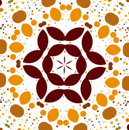 Lace  GOLD floral colorful ethnic ornament kaleidoscope