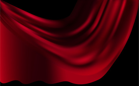 red maroon,scarlet silk background with some soft foldsのイラスト素材
