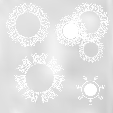 Abstract elegant decoration lace floral natural ornamentのイラスト素材