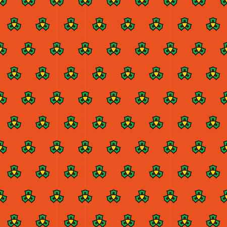 Joyful red spring bright cheerful pattern with starsのイラスト素材