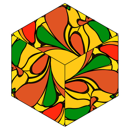 Joyful Sunny spring bright cheerful pattern with stars and flowersのイラスト素材