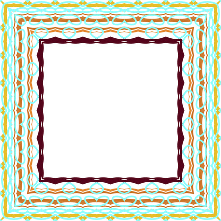 Ornamental Frame for photo with abstract color bright elementsのイラスト素材