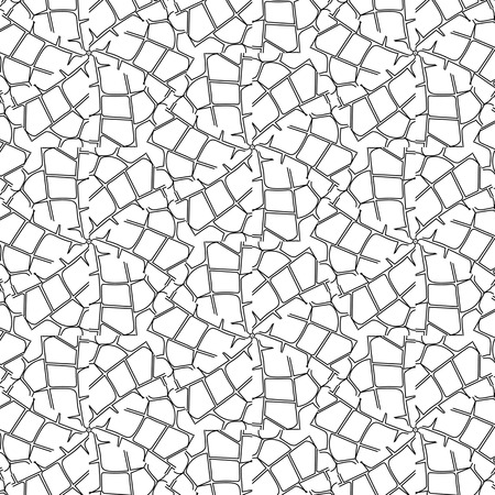 Primitive simple retro seamless pattern with lines and circlesのイラスト素材