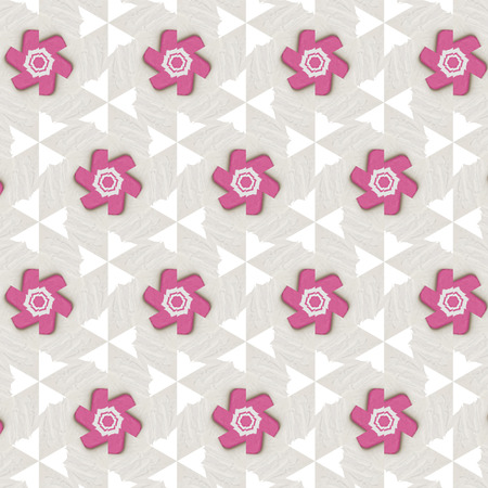 Joyful Sunny spring bright cheerful pattern with stars and flowersのイラスト素材