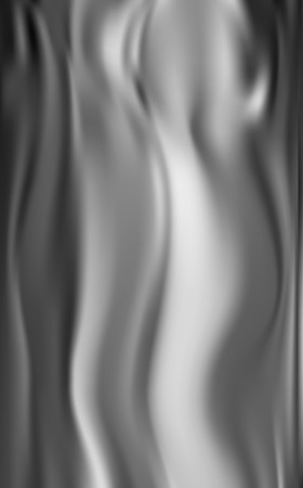 Silky satin curtain with wavy patterns black dark colorのイラスト素材