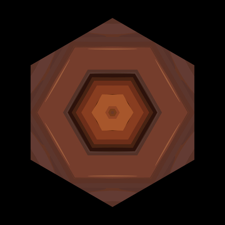 Ethnic brown ornament in the form of a geometric pattern of bambooのイラスト素材