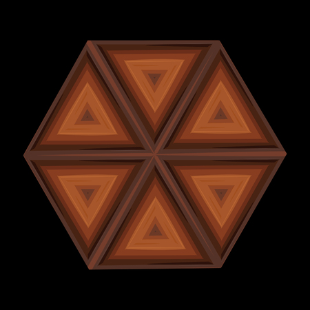 Ethnic brown ornament in the form of a geometric pattern of bambooのイラスト素材