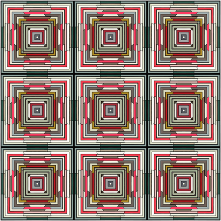 Sewing, mosaics of bright colors in the style of Spain, Portugal and Africa.のイラスト素材