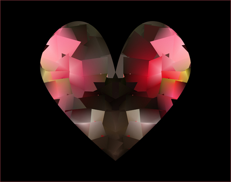 Abstract expressionism, fantastic pink and red precious stone background. Rose quartz. Gem for the heart chakra.のイラスト素材