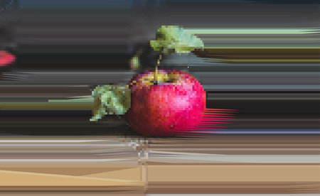 Abstract red apple. Impressionism with fruit. Blur in still life. Abstract Still Life.