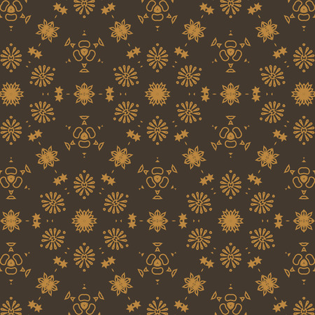 Constructive geometric pattern in shades of gold colors. Emotional design with development of prospects.のイラスト素材