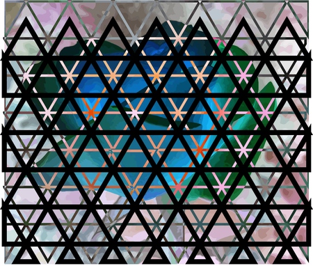 Abstract flower geometric  with triangles