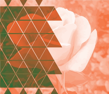 Abstract flower geometric  with trianglesのイラスト素材