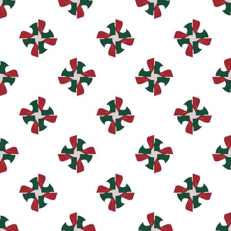 Vintage christmas pattern in retro 80s style. Textile fashionable retro design in the style of the eighties.のイラスト素材